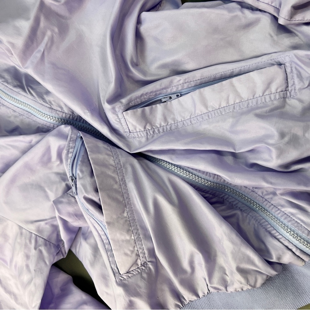 1980s Vintage Pastel Purple Zip Up Jacket - Picture 6 of 13